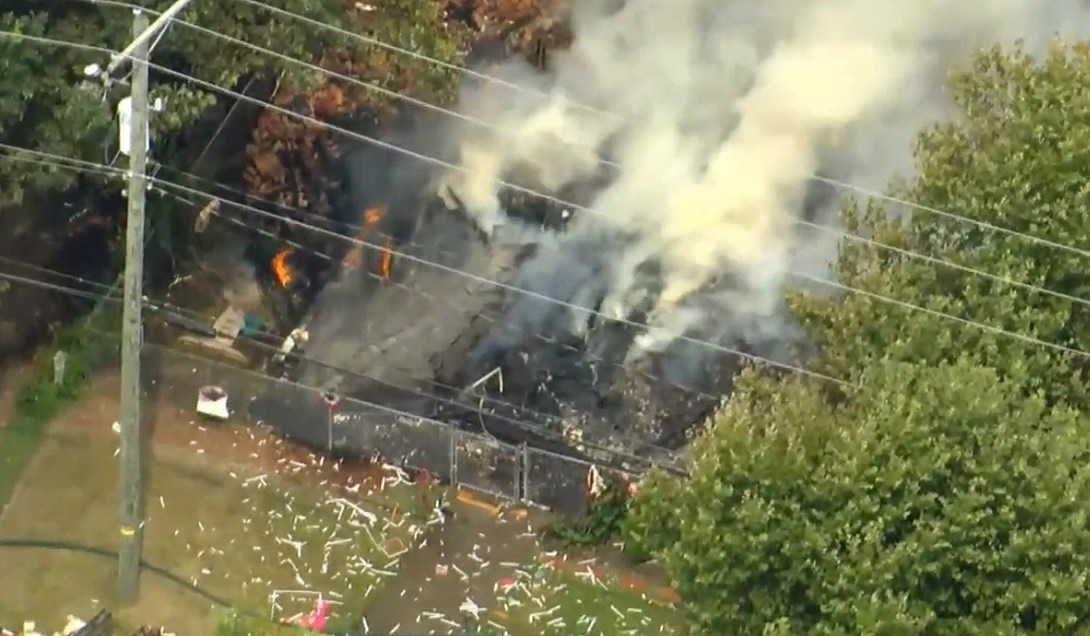 House fire in Buena NJ - Photo: YouTube user CBS Philadelphia