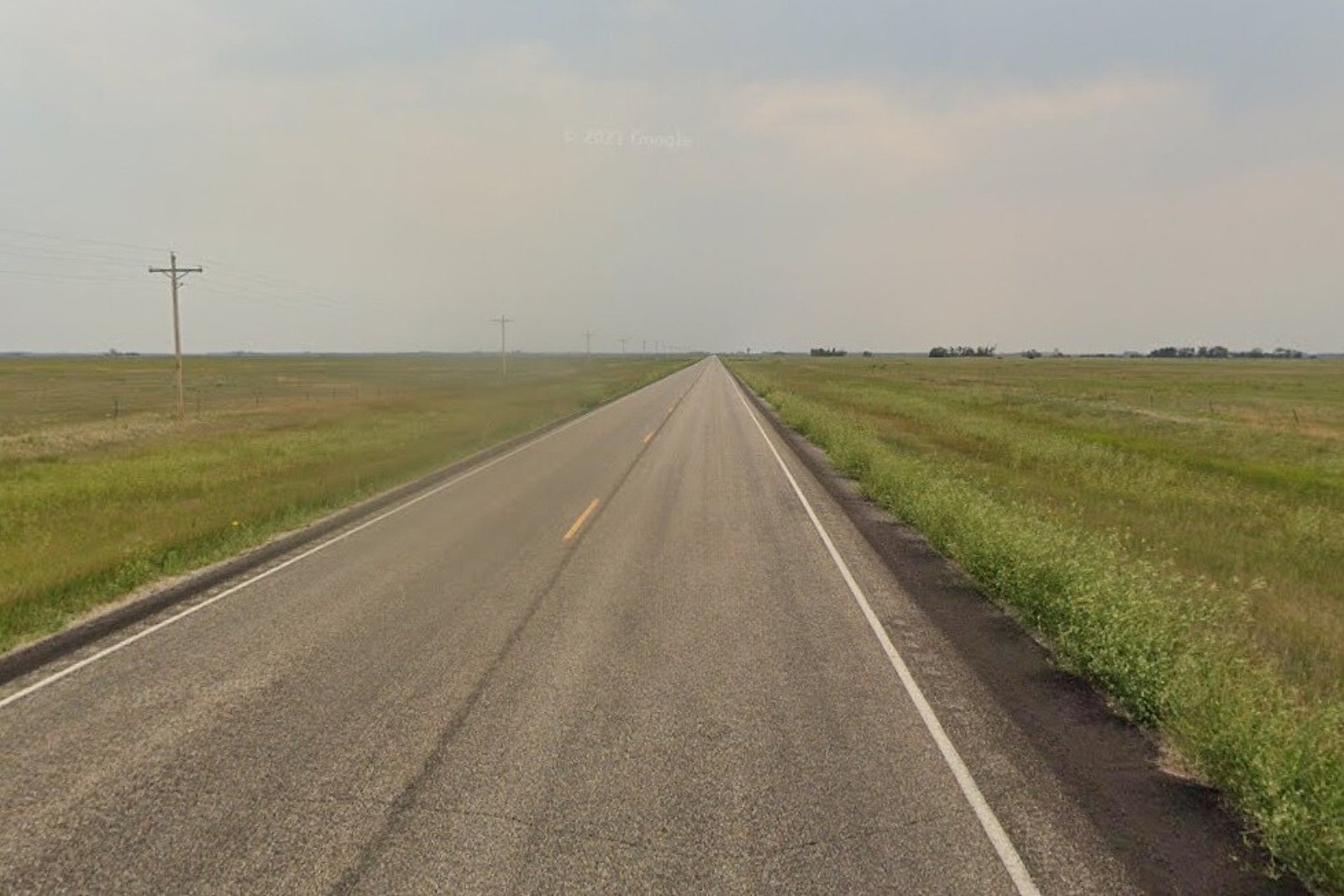 Rush hour in North Dakota - Photo: Google Maps