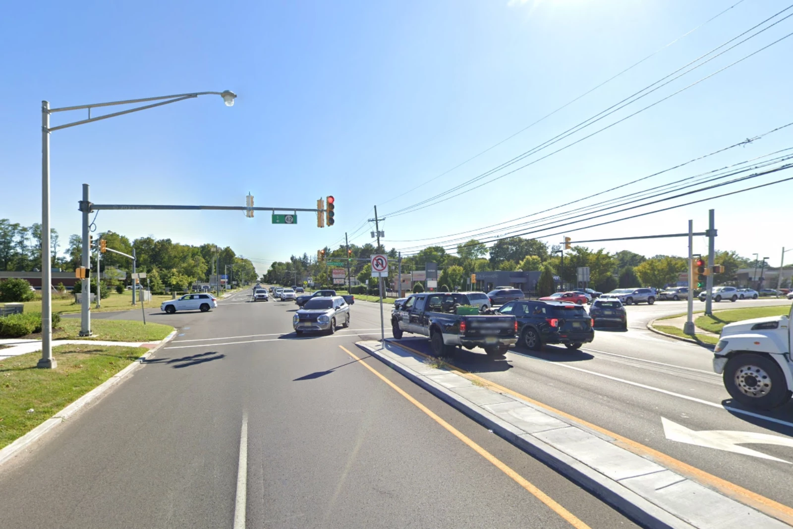 Fatal crash at Hurffville and Deptford Center Roads in Deptford Township NJ - Photo: Google Maps