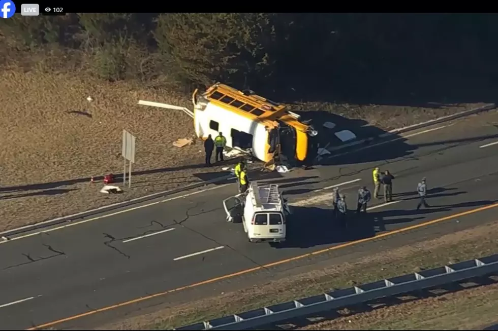5 injured after NJ school bus crashes on Routes 195/138